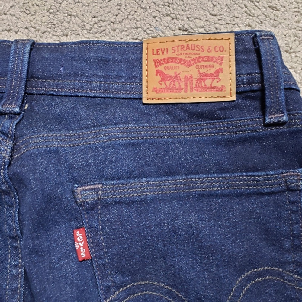 Levis Jeans Womens 30 (29x30) Blue 529 Curvy Bootcut Stretch Denim Boho Casual - Picture 4 of 10